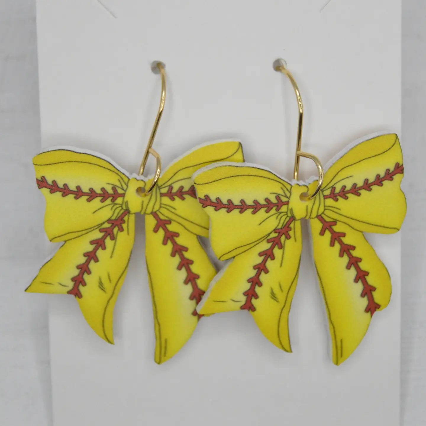 Softball Coquette Bow Earrings