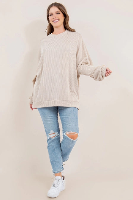 Long Sleeve Rib Pullover