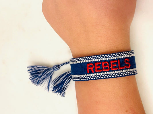 Rebels & Go Dawgs Tassel Woven Game Day Bracelets