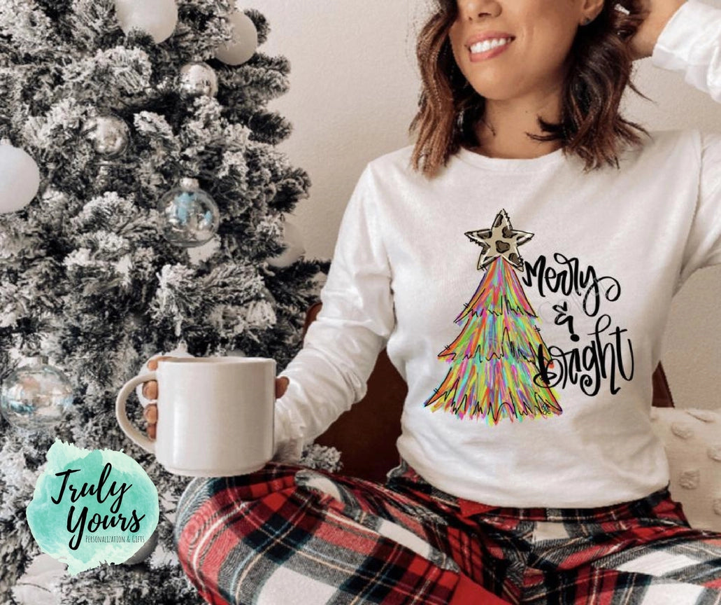 Merry & Bright Christmas Long Sleeve Shirt