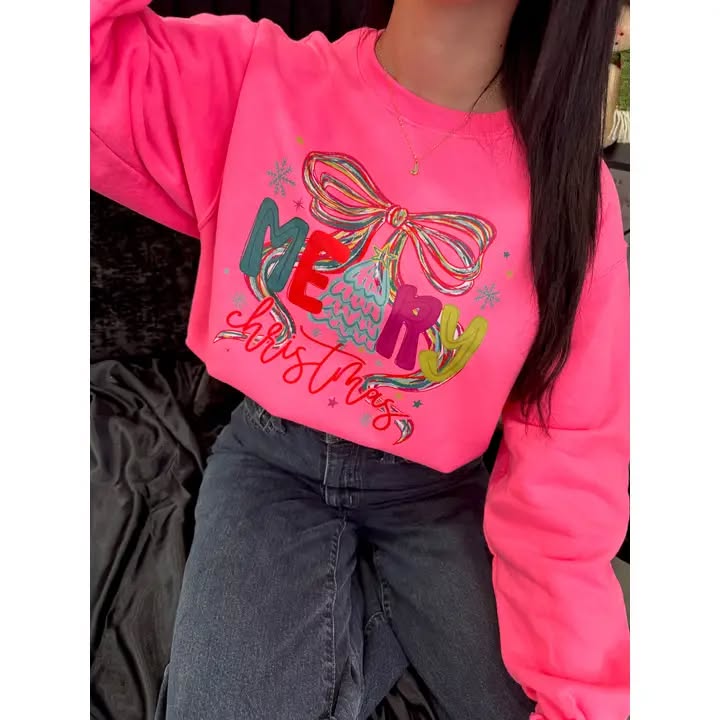 Neon Merry Christmas Sweatshirt