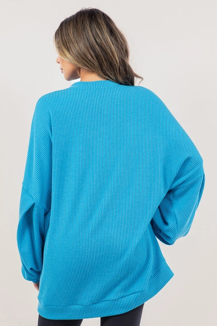 Long Sleeve Rib Pullover