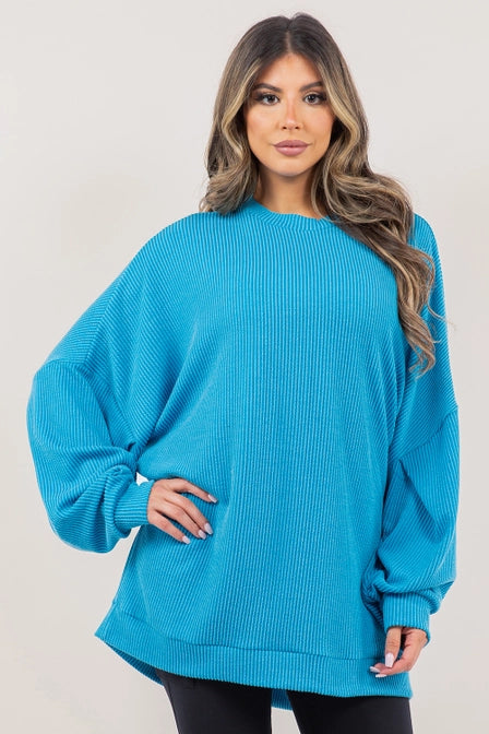 Long Sleeve Rib Pullover