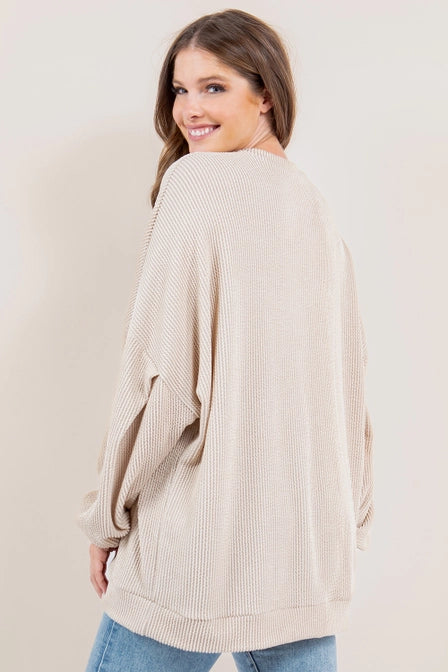 Long Sleeve Rib Pullover