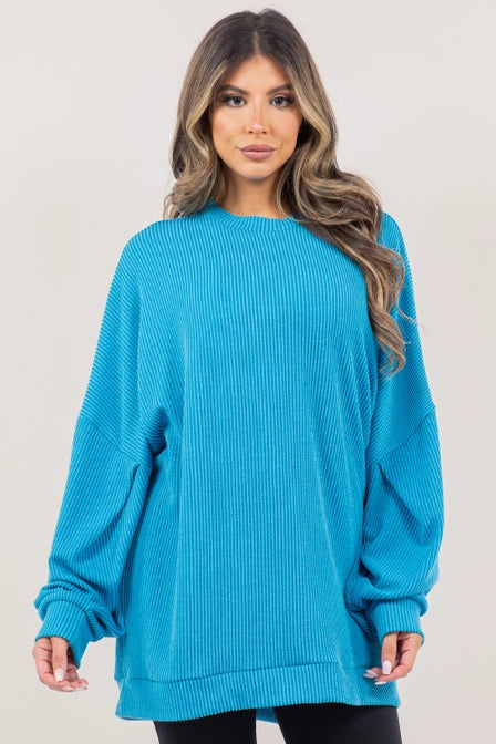 Long Sleeve Rib Pullover