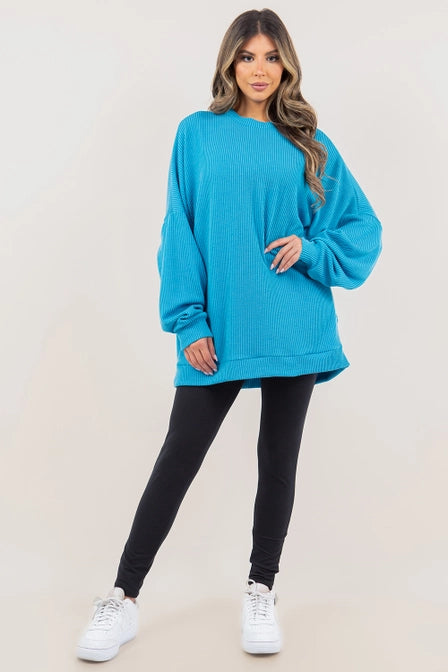 Long Sleeve Rib Pullover