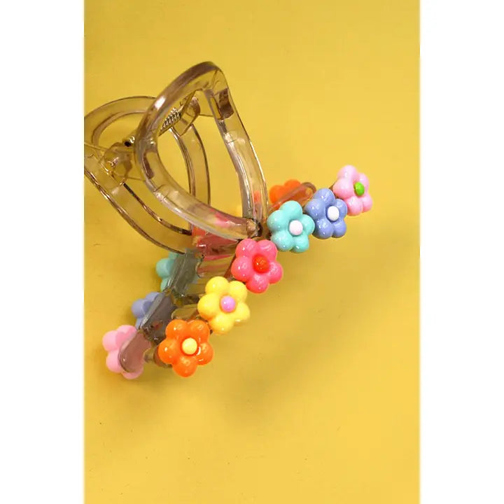 Multi Color Daisy Hair Claw Clip