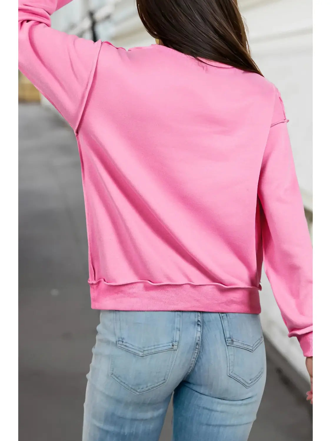 Reversible Oversize Mock Neck Sweatshirt